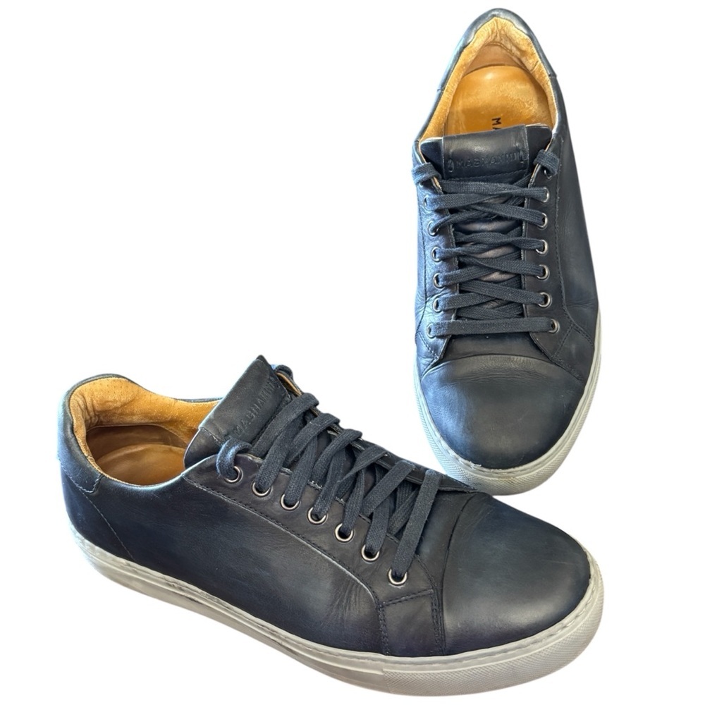 Magnanni Elonso Blue Size 7.5 M Men’s Leather Casual Shoe Sneakers